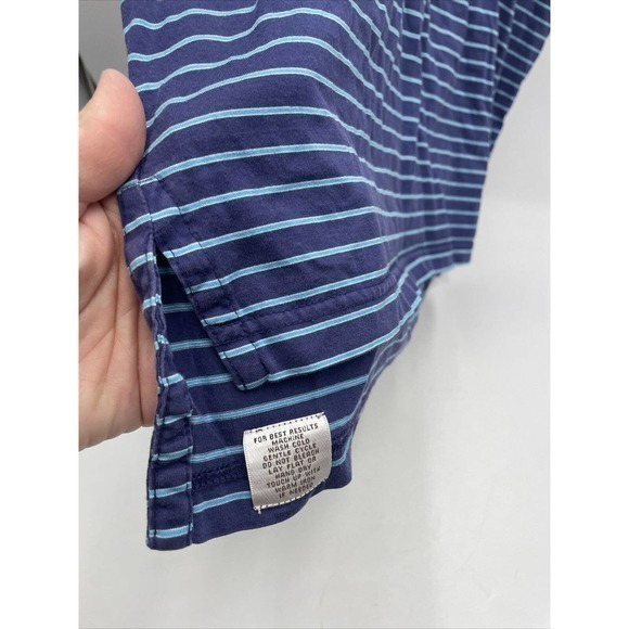 Peter Millar Polo Mens Large Summer Comfort Colorful Fun Striped Golf Shirt Blue - Picture 4 of 7